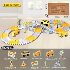 Track Engineering Road Toys Set Tracks Construction Toy With 3/4/5 PCS Construction Car Boy Toys For Kids Christmas Gift