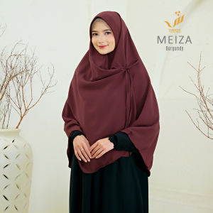 Meiza | Jilbab Khimar Hijab Instan Syari Tali Jumbo Panjang Besar Bahan Wolfis Premium By Syaree