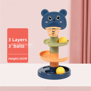 Rolling Ball Tower Drop 3/5/7/9 Layer Slide Track Stacking Baby Kids Learning Colorful Mainan Budak