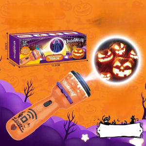 Halloween 24 Pattern Projection Flashlight Children's Projector Toy Halloween Party Decorations Spooky Flashlight Festival Gift