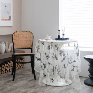 Rectangular Tablecloth Lace Tablecloth Colorful Embroidered Tablecloth Dust-Proof Decorative and Beautifying Tablecloth