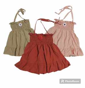 Tube Smacking Dress Plain for 1-2 yrs old Girls