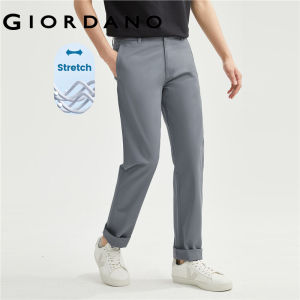Giordano Men Pants Cotton Khaki Pants For Men Stretchy Low Rise Slim Tapered Khakis Slim Fit Trousers Man Free Shipping 01110583