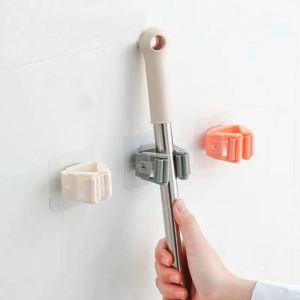 Bathroom Mop Holder Hook Multifunction Broom Stand Storage Waterproof Penyapu Penyangkut [F08]