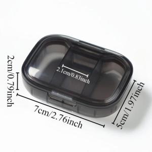 3 Compartment Small Pill Box Portable Mini Medicine Box Dustproof Weekly Medicine Storage Packaging Box Organizer First Aid Storage