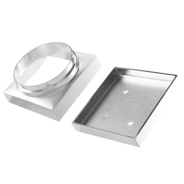 Ouboni Black Carved Flower Floor Drain - Stainless Steel, 100x100mm, Oil Rubbed Bronze Finish, Kitchen/Bathroom