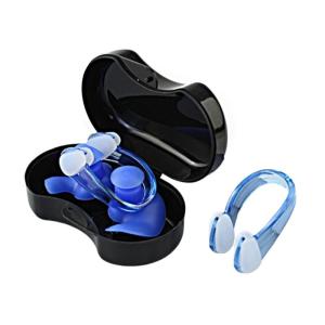 Reusable Waterproofs Earplugs Swimming Nose Clip for Swimming Soundproof Sleep Anti Leakage Silicone Nose Clip Set