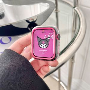 CCLCC Luminous Transparent Cover for Apple Watch band 49mm 45mm 41mm 44mm 40mm Protector Case For smart watch serie ultra 8 7 6 SE 5 4