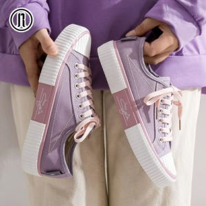 Thick-soled shoes female summer canvas shoes cute one foot stirrup board shoes lazy one shoe two wear Korean version of the hundred board womens shoes