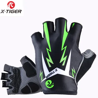 Găng Tay Đạp Xe X-tiger Cho Nam Nữ Găng Đi Xe Đạp Leo Núi Phản Quang Nửa Ngón Tay Chống Trượt