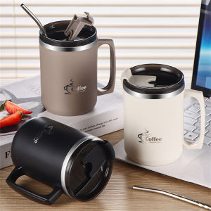 costel 480ML Stainless Steel Insulated Coffee Cup Large Capacity Student Cup Mug Gift Coffee Cup Stainless Steel Coffee Pot With Handle