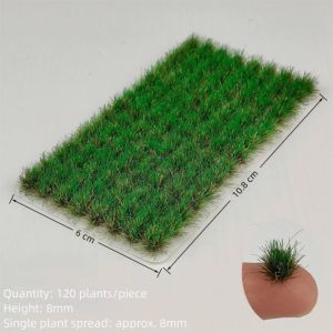 FFBH 120PCS Multicolor Grass Tufts Self-Adhesive Miniature Plant Artificial Flower Cluster DIY Accessories Modeling Materials 9Q4T2