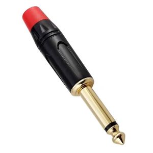 WH 6.35mm 1/4" Male Plug Jack 3 Pole Mono Repair Audio Connector Solder Headphone Plug
