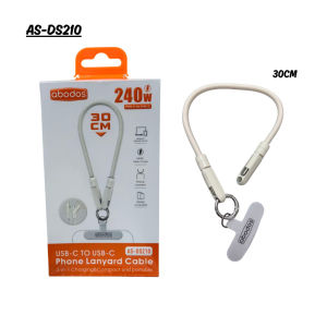 abodos Phone Lanyard Cable USB-C to USB-C 240W PD Fast Charging Data Transfer Durable Braided Strap 30CM 120CM