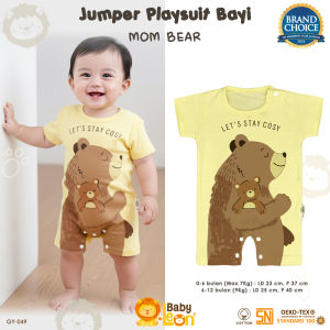 1 Pcs BABY LEON Jumpsuit Bayi Laki-Laki GY-049 Jumper Bayi Lengan Pendek Jumper Kancing Snap Jumpsuit Anak Balita Cowok Baju Bayi Laki-laki Setelan Baju Bayi Kaos Bayi Baju Tidur Bayi Baju Harian Bayi Perlengkapan Bayi Baru Lahir Playsuit Bayi