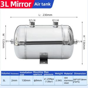 3L YCZX Small Air Storage Tank 304 Stainless Steel Customizable Vacuum Buffer Tank Customizable for Air Compressor
