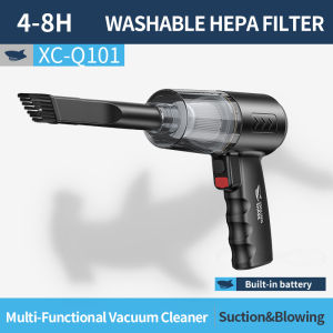 SMILING SHARK Mini Vacuum Cleaner Portable In Vehicle Powerful Vacuum Cleaner Type-c Rechargeable Light convenient Removable Cleaning Special For Cleaning Dust XCQ101