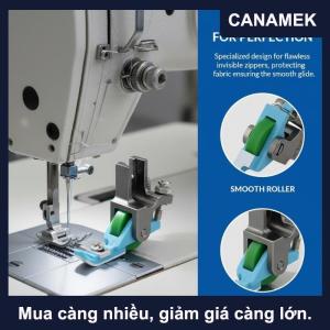【CANAMEK】 Vô Hình Dây Kéo Ép Chân Có Thể Điều Chỉnh Với Con Lăn May Chân Cho Nhà Chuyên Nghiệp May Và May
