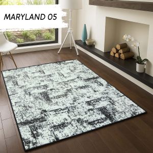 MARYLAND  Karpet Lantai 100x150 Motif 05 Black White