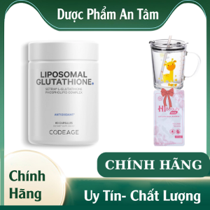 [ HÀNG CÔNG TY ] Viên uống hỗ trợ giảm nám thải độc gan Codeage Liposomal Glutathione 500mg