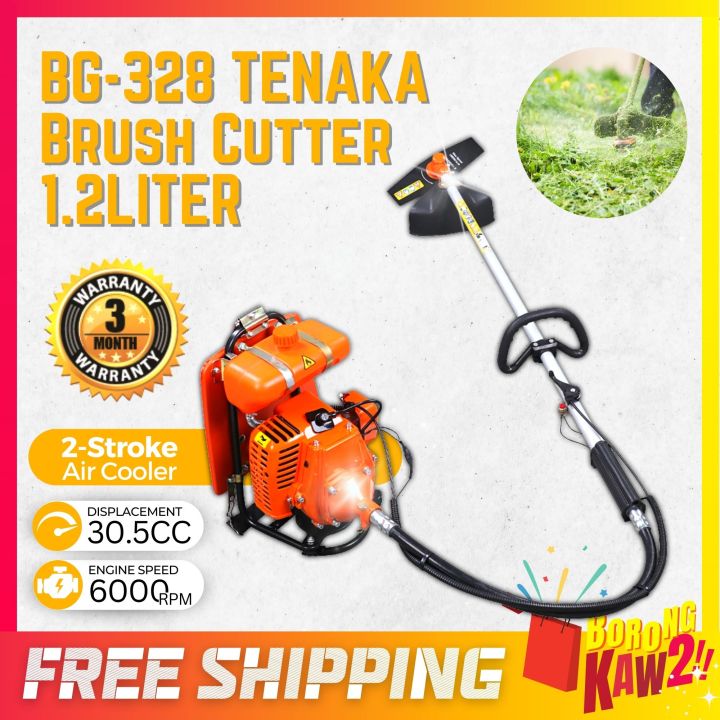 TENAKA 2-Stoke 1.2 Liter Fuel Brush Cutter Grass Trimmer Backpack Lawn ...