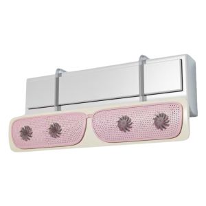 STATIONERY Silent Air Conditioner Windshield Windproof Anti Direct Blowing Air Conditioner Outlet Baffle Easy To Install with 4 Built-in Fan Air Diverter Cover Cold Environment