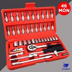 (LOẠI XỊN)Bộ dụng cụ mở bu lông ốc vít bộ dụng cụ sửa chữa ô tô xe máy bộ dụng cụ đa năng 46 chi tiết loại 1