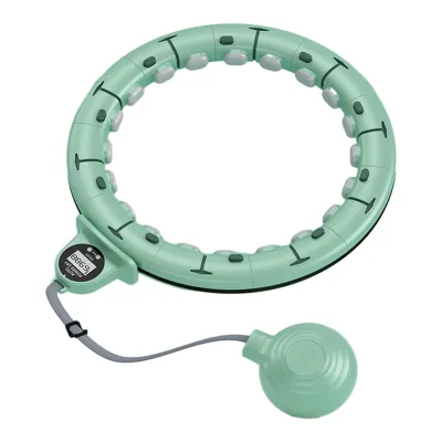 Adjustable Exercise Hoop Get Fit and Have Fun with the Weighted Infinity Hoop 24 Detachable Knots Counter and 2-in-1 Abdomen Fitness Message Equipment for Womens Weight Loss