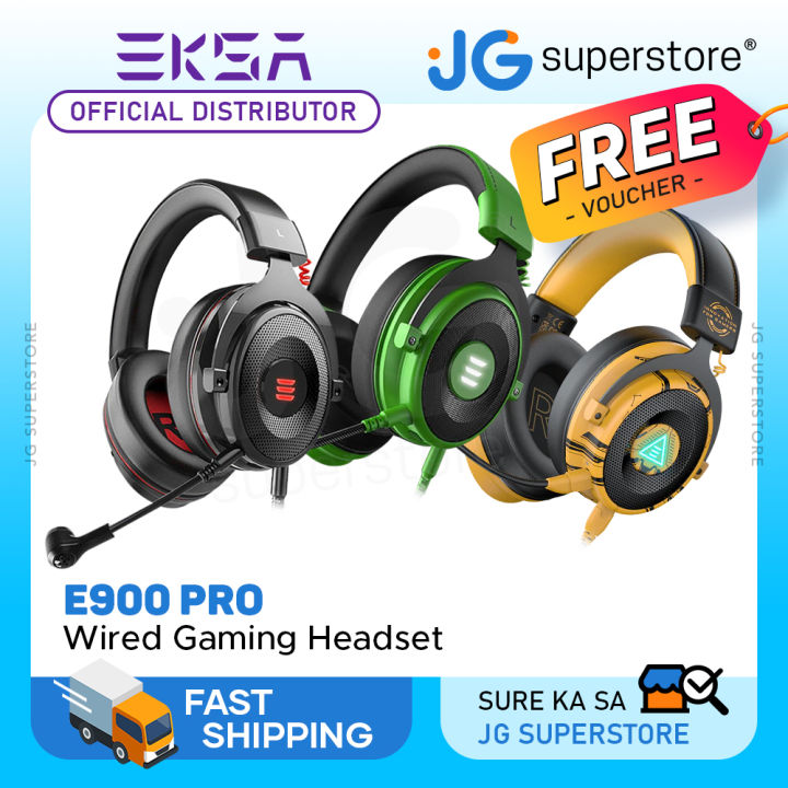 EKSA E900 Pro USB Gaming Headset - 7.1 Surround Sound With Detachable Mic For PC, PS4, PS5, Xbox