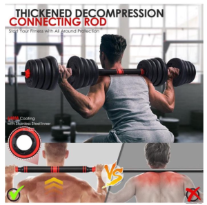 <<READY STOCK>> Single Dumbbell Bumper Plate Convertible & Adjustable Set Gym (10KG)