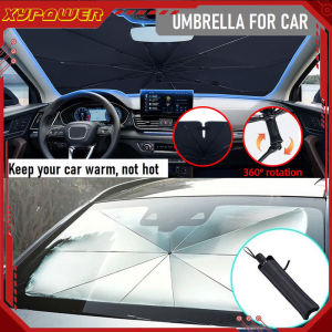 【Ready stock】Universal Car Windshield Sun Shade Cover Car Sunshade Front Window Mount Umbrella Car Windshield Parasol UV Ray Car parasol car windshield sun shade 汽車遮陽伞