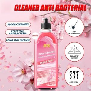 500ML Floor Cleaner 99% Effective Antibacterial Long Incense Natural Stain Removes Suit for Wooden boards/Ceramic tile/Marble slab
