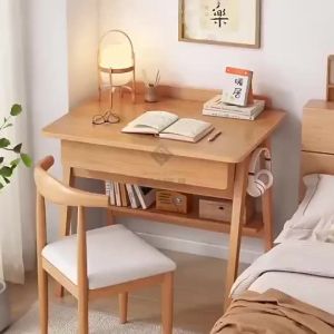 AUREO Leg Solid Wood Desk Household Small Desk Small Apartment Study Table Chair Set Computer Desk Bedroom Small Apartment