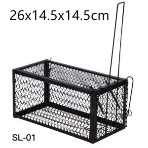 Large mousetrap the cage for catching mice alive is made of sturdy steel.