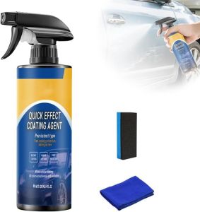 Advanced Car Quick-acting Coating Agent Spray Upgrade Car Coating Spray Quick Effect Coating Agent Quickly Coat Car Wax Polish Sprays Waterless Wash Wax Oil Film Emulsion Glass Cleaner (1Pc)