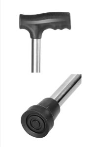 Elderly Stainless Steel Heavy Duty Adjustable Quad Cane Adult Walking Tungkod Stick Aid Support