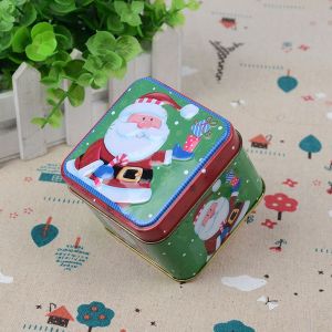 BLISSFUL Iron for Home Tin Box Christmas Ornaments Gift Box Ornaments Christmas Supplies Storage Box Christmas Decorations Candy Box