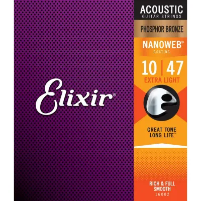 Elixir Acoustic Guitar Strings Nanoweb Phosphor 16027 16052 Electric Guitar 12052 Musical Instrument Accessories Free Shipping