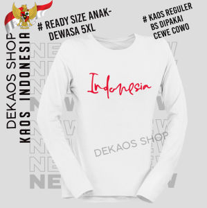 KAOS 17 AGUSTUS 2024 MERAH PUTIH INDONESIA DIRGAHAYU 79 TAHUN KEMERDEKAAN KAOS INDONESIA GARUDA LENGAN PANJANG DEKAOS SHOP 3024 LONG INDO poly
