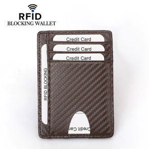 NEW Slim Minimalist Ultra Thin ins Wallets RFID ID VIP Credit Card Holder for Women and Men Genuine Leather Carbon Fiber Cards Cases