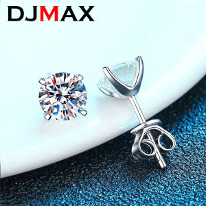 DJMAX 0.2-2ct Moissanite Diamond Stud Earring for Women Top Quality Original 925 Sterling Silver Ladys Diamond Earring New 20262026
