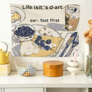 Ready stock sa local warehouseBread Baking High-End Hanging Cloth Bedside Decoration Living Room Dining Room Scene Arrangement Hanging Cloth Tapestry Background Cloth