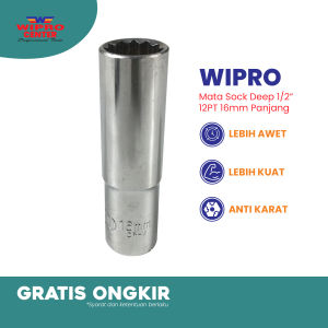 Deep Wall Wipro DR.1/2inch 16MM 16 MM 12PT Mata Sock Panjang Wipro