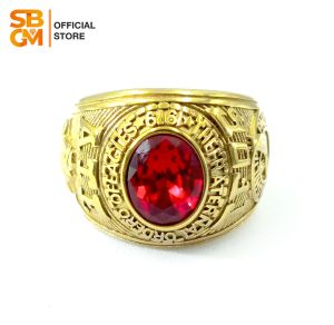 SBGM Jewelry ATE Philippine Eagles Fraternal Ring – Stainless Steel Solid Gold Plated Finish Premium Gift with Box