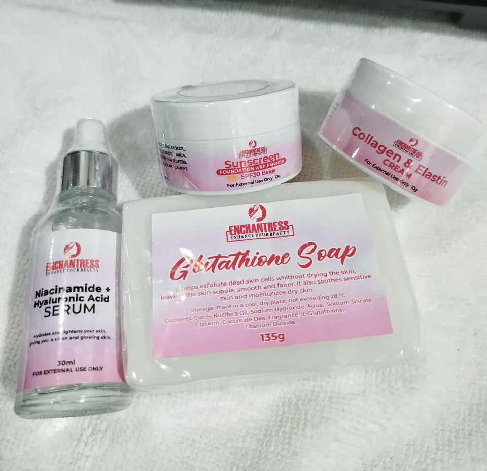 ENCHANTRESS GLUTHATHIONE SOAP SET IT HELPS EXFOLIATE DEAD SKIN CELLS  WITHOUT DRYING THE SKIN Exfoliating Soap For Dry Skin - Lazada