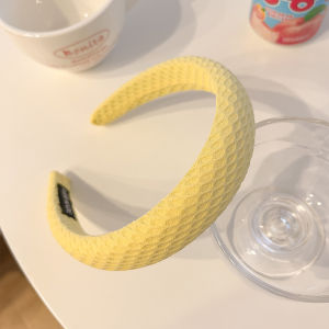 Zy Fashion Korean style Candy Color Waffle Headband for Women Fashion Girl Face Wash Sponge Hairband