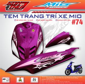 TEM XE YAMAHA MIO SPORT #74 (TEM IN 3 LỚP - SIÊU NÉT - SIÊU ĐẸP - SIÊU CUTE)
