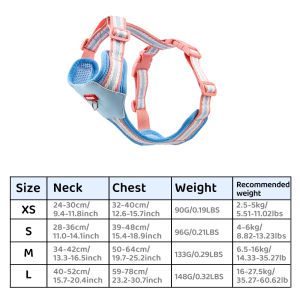 Sentexin Dog Harness for Small Medium Dog Cat Vest Breathable Pet Chest Strap Pomeranian Chihuahua Poodle Puppy Harness Pet Supplies XS-L