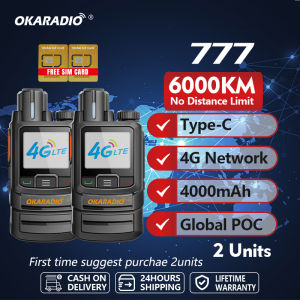 OKARADIO 777 Walkie Talkie POC Network Intercom Global Radio 4G Worldwide Talking Long Range 6000KM Two Way Radio