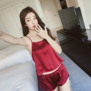 ZEEMIN  ชุดชั้นในเซ็กซี่ผู้หญิงเซ็กซี่เชือกแขวนคอโปร่งใสสิ่งล่อใจชุดนอนกระโปรงแขวนกางเกงขาสั้นสองชิ้นชุดนอนบ้าน